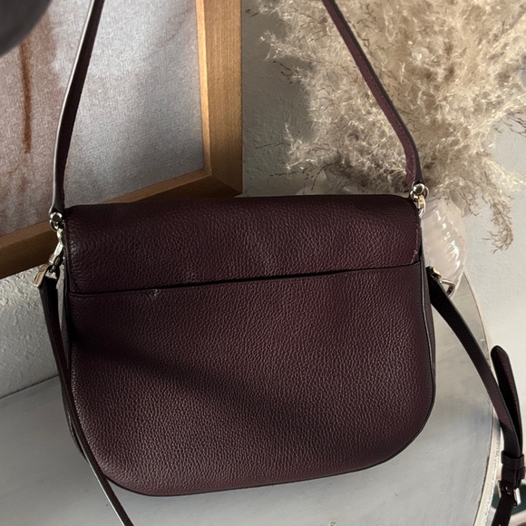 Kate Spade EUC Dark Red and Pink Checkered Crossbody Bag - Picture 3 of 3